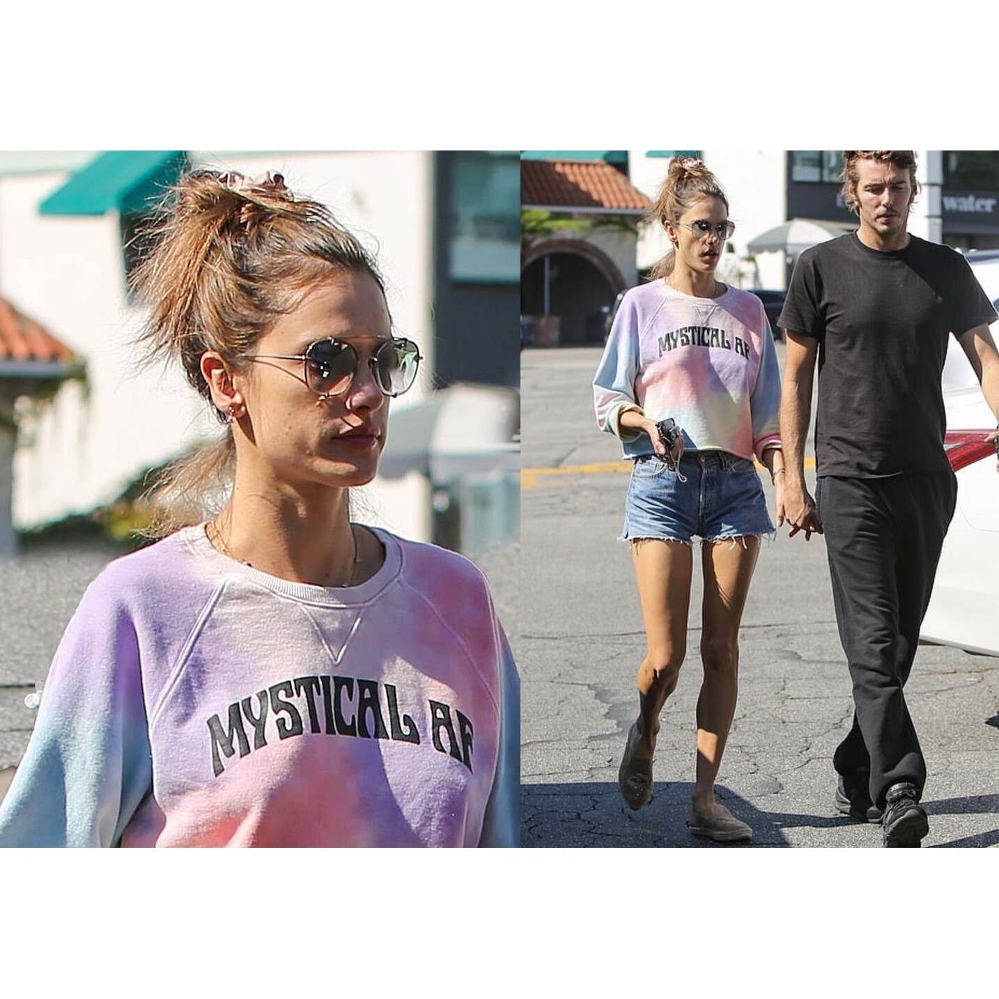 Nwt Mother The Champ Crop Raw Tie Dye Sweatshirt - Mystical Af Size Xs,S $185